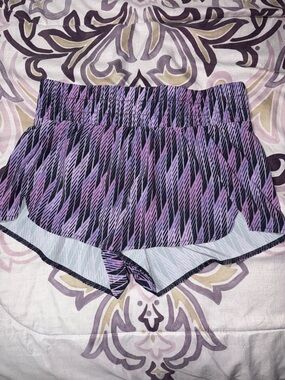 Zella Purple Patterned Athletic Shorts
